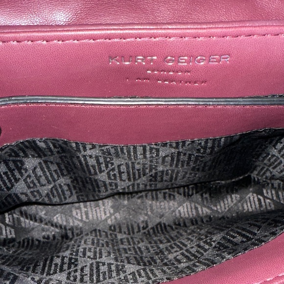 Kurt Geiger Plum Quilted Shoulder Bag - Picture 7 of 13